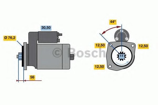 BOSCH Starter 0 986 024 100 BOSCH 0986024100 Starter Skoda Roomster Praktik hind