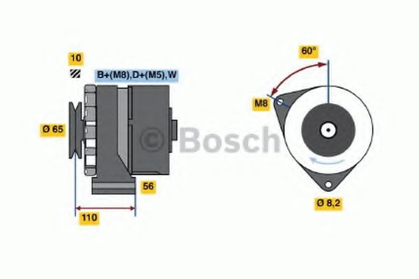 BOSCH Alternátor 0 986 034 500 BOSCH 0986034500 Alternátor Audi 80 B2 cena