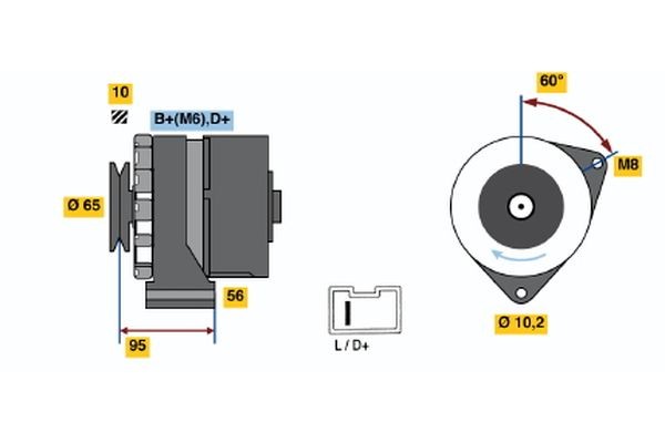 BOSCH Alternatore 0 986 034 830 0 986 034 830 Alternatore BOSCH CITROËN VISA costo