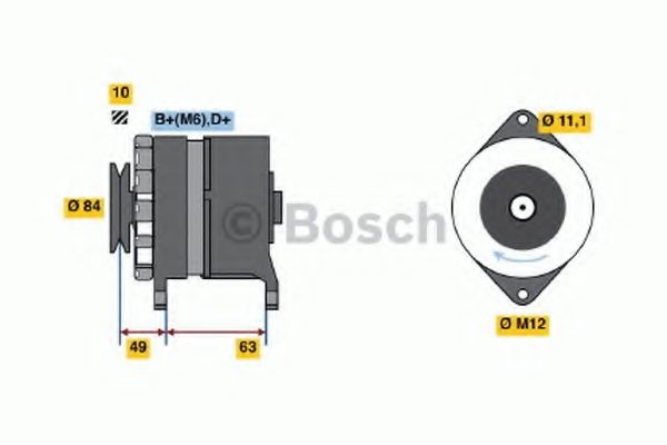 BOSCH Laturi 0 986 035 760 Daily I Flatbed Kuorma-auto/Alusta laturi BOSCH 0 986 035 760