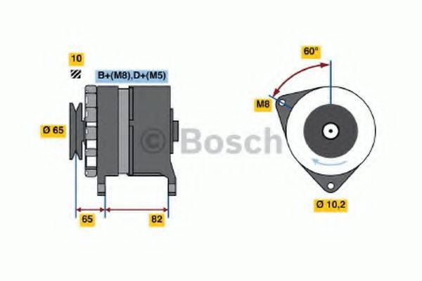 BOSCH Alternatore 0 986 036 660 BOSCH 0 986 036 660 Dinamo Audi Cabriolet 8g7 b4 originale prezzo