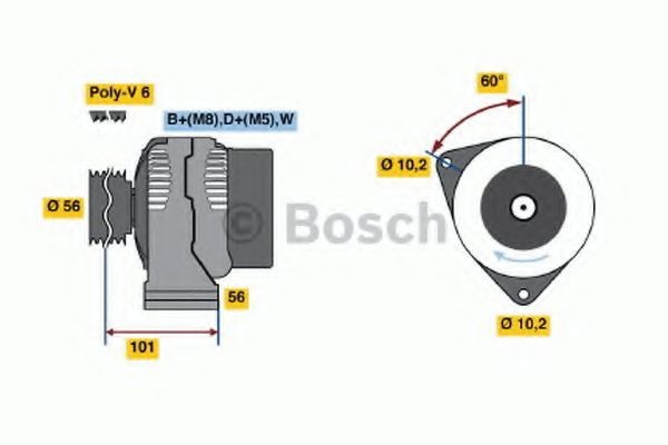 BOSCH Ģenerators 0 986 038 170 BOSCH 0 986 038 170 Ģenerators