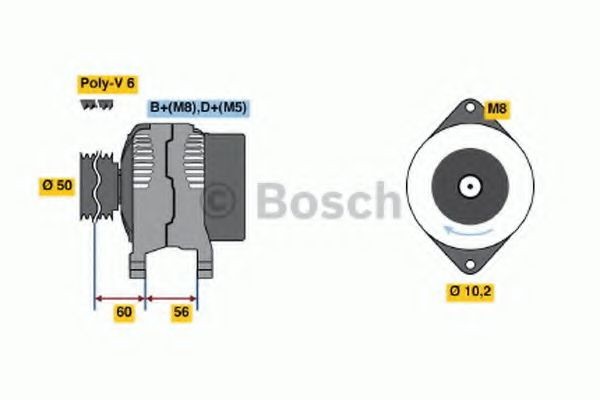 BOSCH Alternatore 0 986 038 600 0 986 038 600 costo Alternatore BOSCH CHEVROLET COLORADO