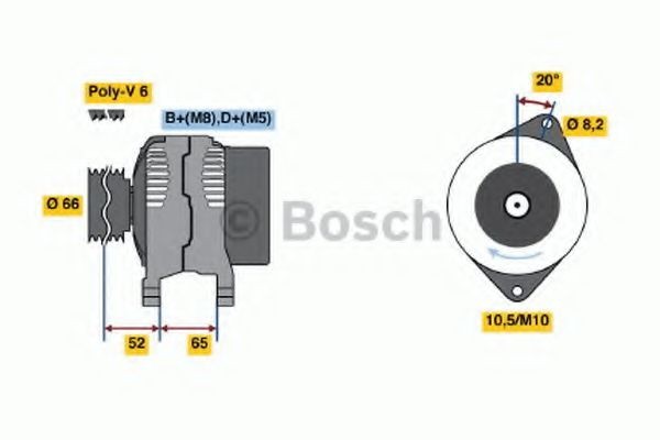 Generator BOSCH 0 986 038 740 BOSCH 0 986 038 740 Alternator Peugeot 405 2013