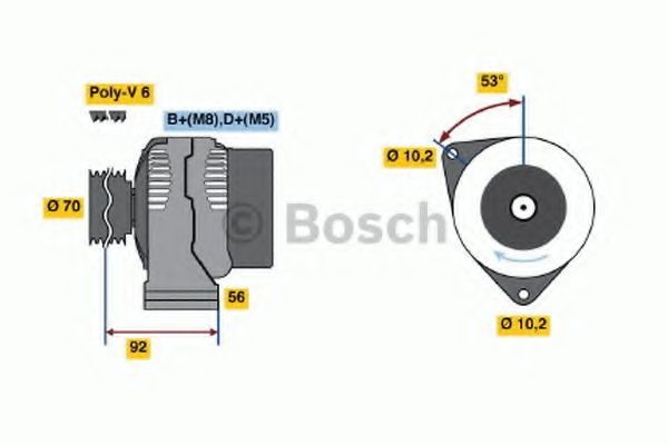 BOSCH Generaator 0 986 039 300 BOSCH 0 986 039 300 Generaator