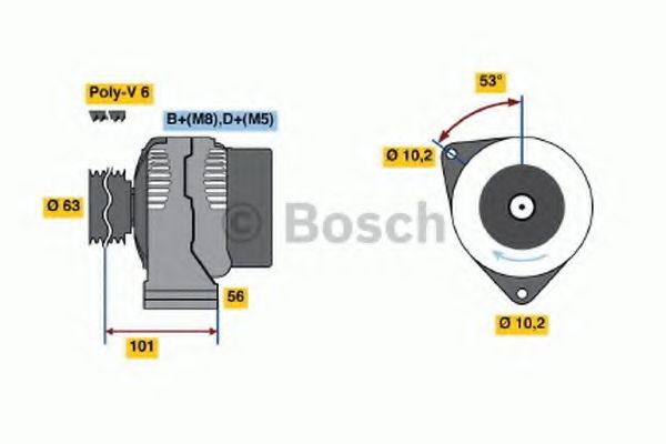 BOSCH Alternátor 0 986 040 210 Alternátor BOSCH ACCENT 0 986 040 210 lacné