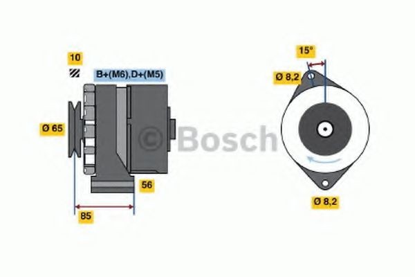 BOSCH Dynamo / Alternator 0 986 041 620 0 986 041 620 Dynamo BOSCH OPEL KARL
