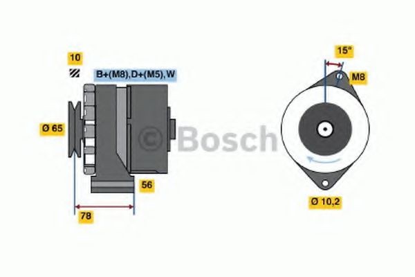 BOSCH Laturi 0 986 041 630 BOSCH 0 986 041 630 Laturi