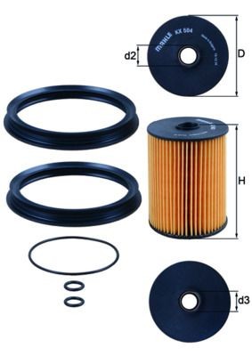 KNECHT Bränslefilter KX 504D KX 504D KNECHT bensinfilter PORSCHE TAYCAN