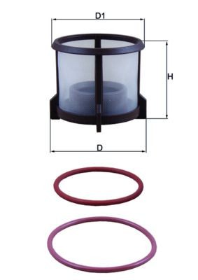 Brændstof-filter MAHLE KX 72D2 MAHLE KX 72D2: Brændstoffilter Mercedes VARIO 2009