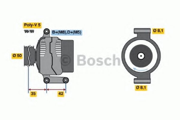 BOSCH Alternador 0 986 041 800 BOSCH 0 986 041 800 Motor de arranque alternador Mercedes W168 baratos
