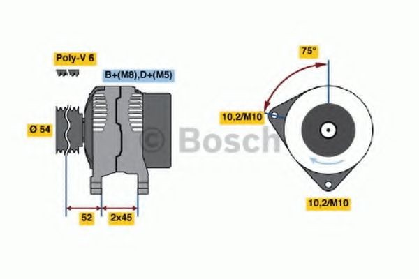 Alternátor BOSCH 0 986 042 071 BOSCH 0 986 042 071: Alternátor Citroen C15 2000