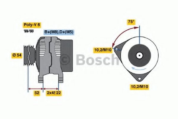 BOSCH Alternador 0 986 042 091 BOSCH 0 986 042 091 Alternador