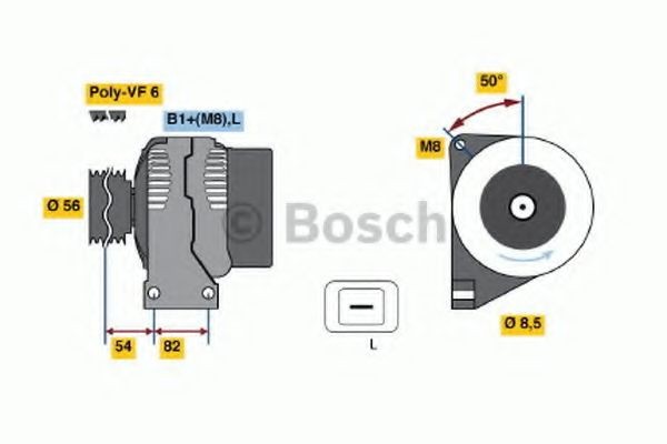 BOSCH Alternátor 0 986 042 840 BOSCH 0 986 042 840 Alternátor VOLVO S40 I (VS, 644) 1.9 173 KS 2003