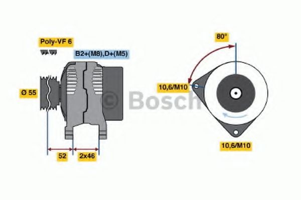 BOSCH Dynamo 0 986 044 400 0 986 044 400 Dynamo SUZUKI CELERIO BOSCH