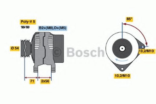 BOSCH Dynamo 0 986 046 140 0 986 046 140 Dynamo BOSCH CHEVROLET KALOS