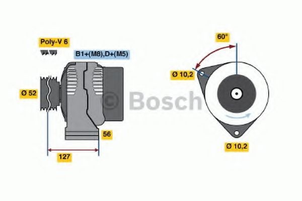 BOSCH Alternátor 0 986 046 190 BOSCH 0 986 046 190 originálne Alternátor Saab 9-5 Saloon cena