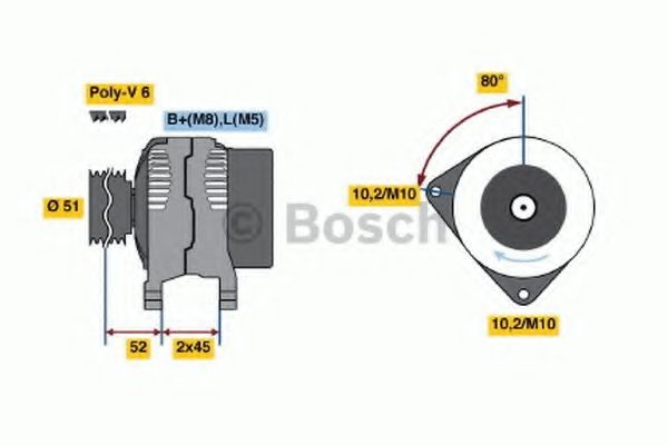 BOSCH Alternatore 0 986 046 511 0 986 046 511 Alternatore PEUGEOT 508 BOSCH costo