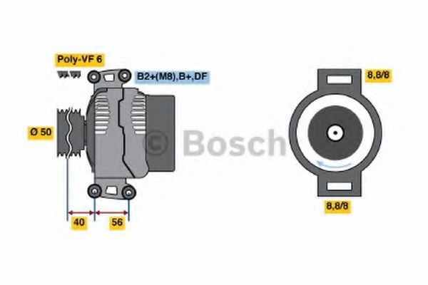 Δυναμό BOSCH 0 986 047 660 BOSCH 0 986 047 660 Δυναμό αυτοκινήτου JEEP GRAND CHEROKEE 2001