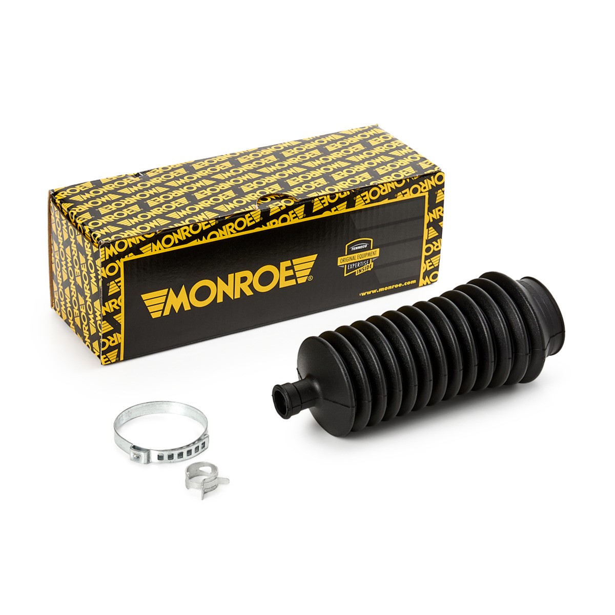 Fole, direcção MONROE L10040 MONROE L10040: Coifa de direção Renault CLIO 2002