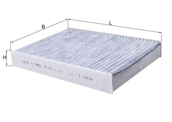 KNECHT Pollen filter LAK 1173 Nissan MAXIMA KNECHT pollen filter LAK1173