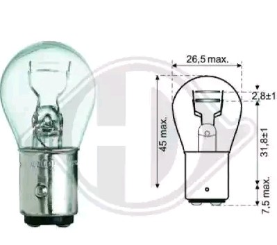 DIEDERICHS Lampadina, Luce stop / Luce posteriore LID10051 DIEDERICHS LID10051 Lampadina, Luce stop / Luce posteriore FIAT Ducato II Bus (244) 2.8 JTD 4x4 128 CV 2001