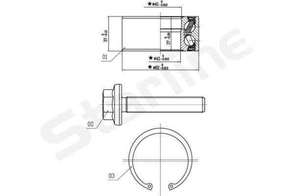 STARLINE Kit de rolamento de roda LO 01356 Kit rolamento roda STARLINE FABIA LO 01356 baratos