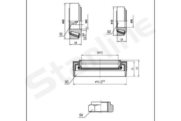 STARLINE Rattalaagrikomplekt LO 03429 LO 03429 STARLINE Rattalaager Citroën odav