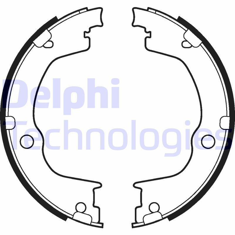 DELPHI Handbrake shoes LS2106 DELPHI LS2106 Corsa Mk5 (F) handbrake shoes cost
