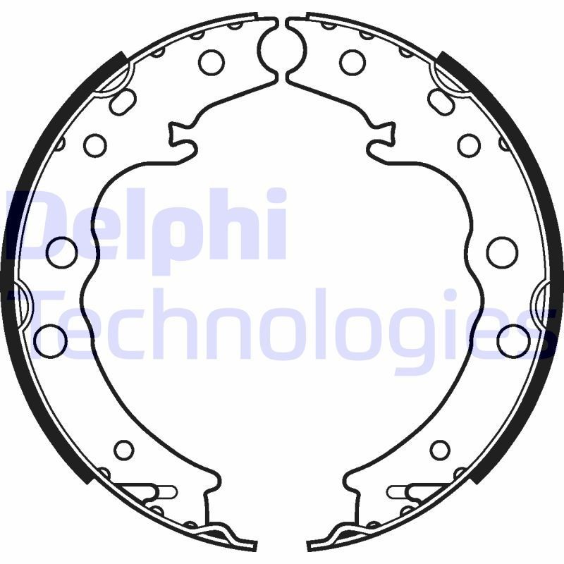 DELPHI Bremsebakkesæt, parkeringsbremse LS2125 DELPHI LS2125 CHEVROLET Tahoe IV (K2UC/G) Håndbremsebakker til en rimelig pris