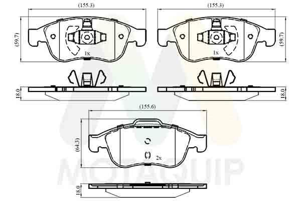 MOTAQUIP Plaquettes de frein LVXL1418 LVXL1418 Plaquettes de frein MOTAQUIP NISSAN BLUEBIRD