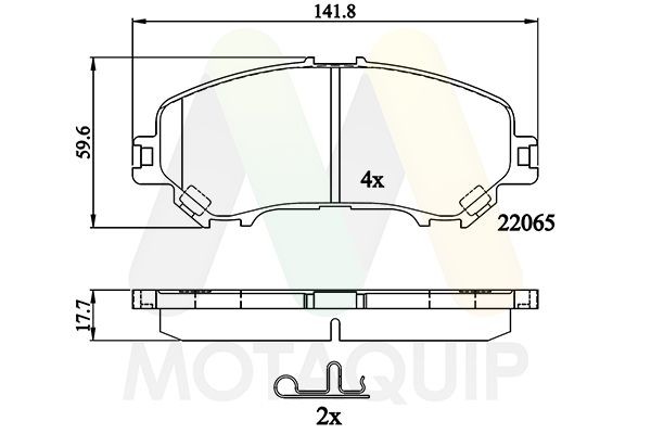 MOTAQUIP Plaquettes de frein LVXL1797 Nissan BLUEBIRD Freins, plaquettes de freins MOTAQUIP LVXL1797