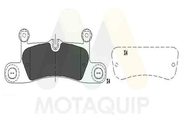 MOTAQUIP Plaquettes de frein LVXL1883 LVXL1883 Plaquettes de frein PORSCHE MACAN MOTAQUIP
