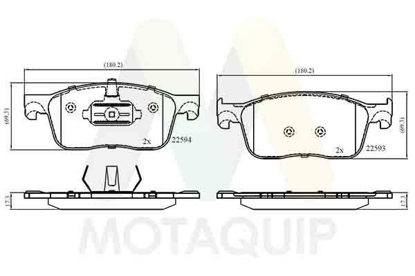 MOTAQUIP Bremseklodser LVXL1902 Bremseklodssæt MOTAQUIP Peugeot RCZ LVXL1902
