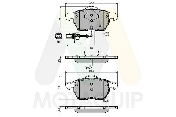 MOTAQUIP Bremseklodser LVXL296 LVXL296 Bremseklodser MOTAQUIP VW CRAFTER