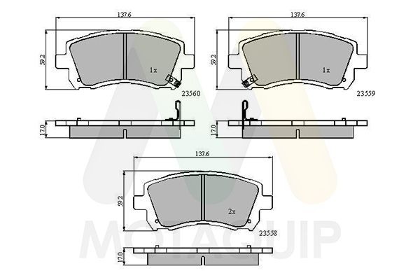 MOTAQUIP Kit pastiglie freni LVXL517 Costo Pastiglie dei freni MOTAQUIP SUBARU LVXL517