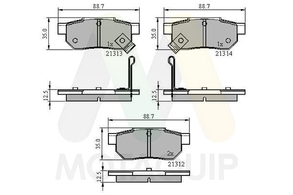 MOTAQUIP Brake pad set LVXL533 MOTAQUIP LVXL533 Accord III Coupe racing brake pads replacement