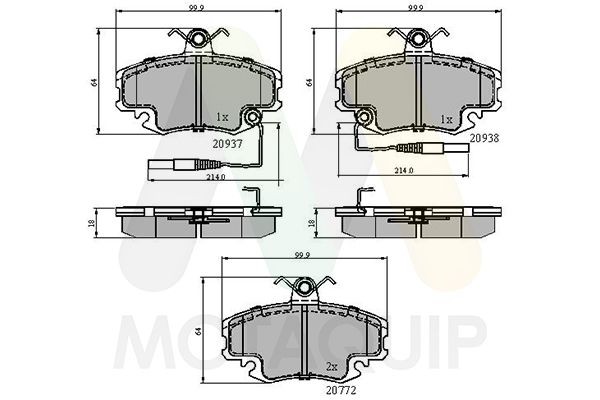MOTAQUIP Bremseklosser LVXL848 MOTAQUIP LVXL848 Bremsekloss Solenza pris