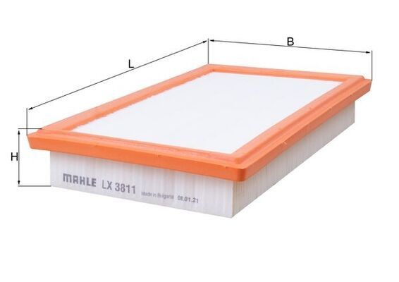 Filtre à air MAHLE LX 3811 MAHLE LX 3811 Filtre d'air MERCEDES-BENZ Classe V 2016