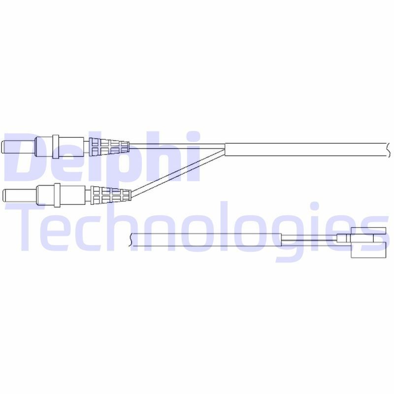 DELPHI Indikatoru komplekts, Bremžu uzliku nodilums LZ0147 Bremžu kluču nodiluma devējs Peugeot VF3V_ LZ0147 DELPHI