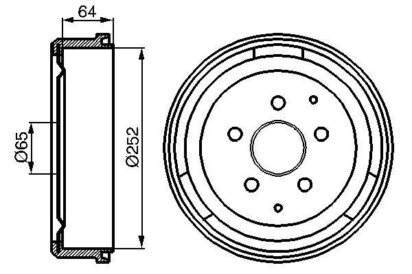 BOSCH Tambor de travão 0 986 477 033 BOSCH 0 986 477 033 Tambor de travão VW T3 Transporter originais preço