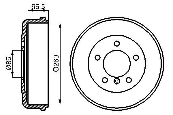 Piduritrummel BOSCH 0 986 477 038 BOSCH 0 986 477 038 MERCEDES-BENZ C-klass 2005 Piduritrummel