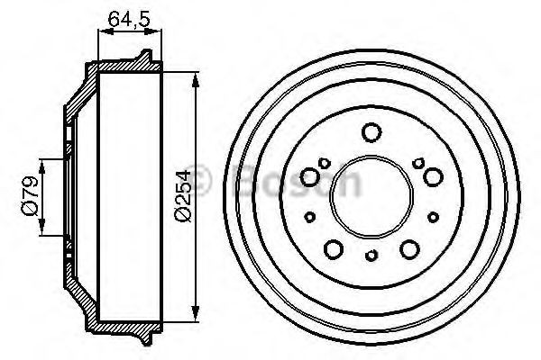 BOSCH Tambour de frein 0 986 477 098 0 986 477 098 Tambour de frein PEUGEOT 605 BOSCH