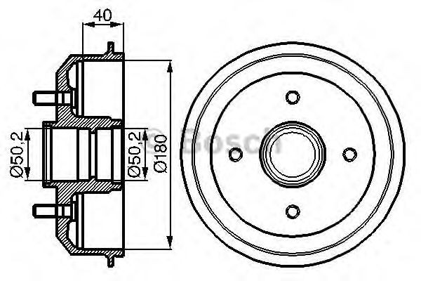 BOSCH Tambour de frein 0 986 477 099 Mazda 323 Freins à tambour BOSCH 0 986 477 099