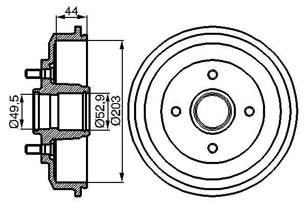 BOSCH Brzdový bubon 0 986 477 102 Brzdový bubon BOSCH MONDEO 0 986 477 102 lacné
