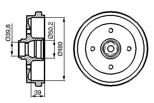 BOSCH Brake drum 0 986 477 111 BOSCH 0 986 477 111 Audi A4 B5 drum brakes replacement
