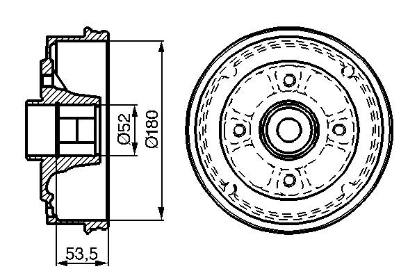 BOSCH Tambor de travão 0 986 477 112 BOSCH 0 986 477 112 Tambor de travão RENAULT 11 Hatchback baratos