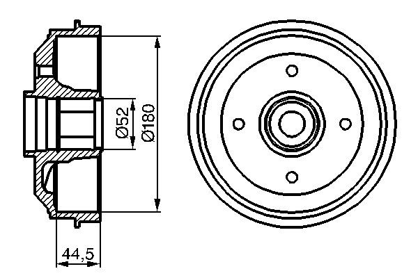 Bremsetromle BOSCH 0 986 477 113 BOSCH 0 986 477 113: Bremsetromler Citroen XSARA 2000