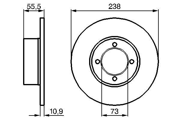 BOSCH Bromsskiva 0 986 478 079 BOSCH 0 986 478 079 bromsskivor sport OPEL KADETT