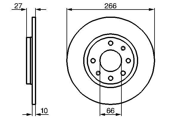 BOSCH Disque de frein 0 986 478 090 BOSCH 0 986 478 090 Disque de frein CITROЁN BX Break 14 72 CV 1986